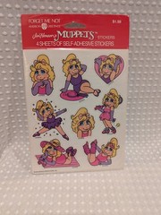 90’s MUPPETS MISS PIGGY POSING 4 SHEET STICKER PACK SEALED AMERICAN GREETINGS