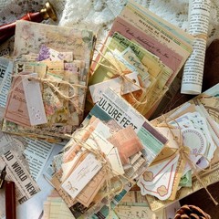 400 Pcs Vintage DIY Junk Journal Scrapbooking Paper Decorative Art Supplies