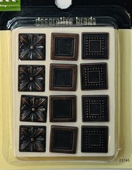 Making Memories Antique Copper Square 2 Decorative Brads 12 Pk Lot Of 2 New