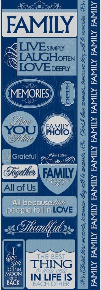 Our Family Cardstock Signature Series Stickers
