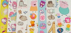 150+ Sticker Lot, PEPPA PIG BLUEY HELLO KITTY RAINBOCORNS SPIDEY PUSHEEN THE CAT