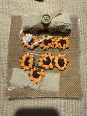 Scrapbooking Crafting LOT Ribbon, Flowers, Burlap, Trims, Clothes Pins, Sticker