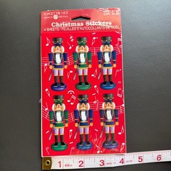 Vtg 90s American Greetings Forget Me Not Sticker Sheet Nutcracker Holiday Opened