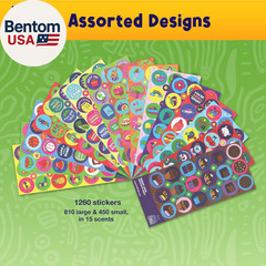 1260 Variety Scratch and Sniff Stickers – 15 Unique Scents – Fun and Motivationa