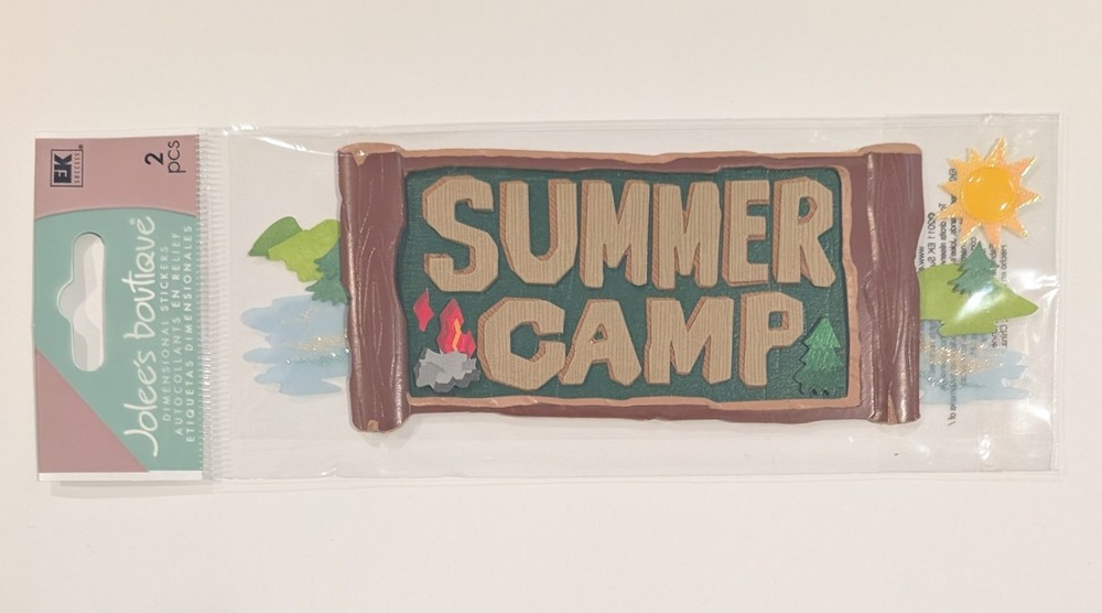 Jolee’s Summer Camp Scrapbooking Title Stickers