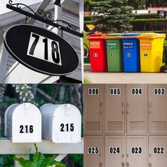 3″ Waterproof Reflective Address Number Pack – 60 Adhesive Vinyl Stickers