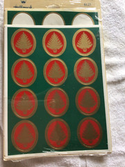 Hallmark Foil stickers Christmas gold 2 new 2 opened+ 3 colorful opened 150+