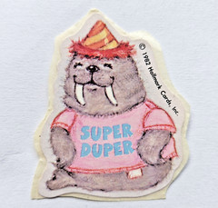 Vtg Hallmark Shirt Tales Sticker Lot of 5 Super Duper Smile Kicks 1982 Trimmed
