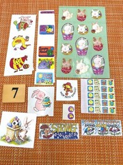 VINTAGE EASTER STICKER LOT BUNNY DUCK EGGS BASKET CHICKS MIX OF BRANDS