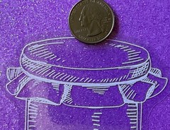 WHITE DECORATIVE JAR Mylar Sticker(5pc)Canning Jar•Mason •Food•Glass•Card Making