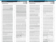 MECANORMA Transfer Lettering Sheet A3, Letraset, #438 UNIVERS 45 6.1mm