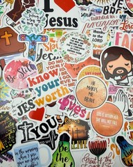 20 Christian Bible Stickers Religious Faith Jesus God Decals Laptop Journal NEW