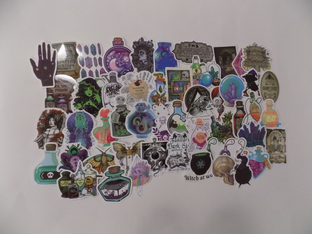 Dark Arts Stickers, Decals – Black Cats, Bats, Witches, Horoscopes, Magic, Etc