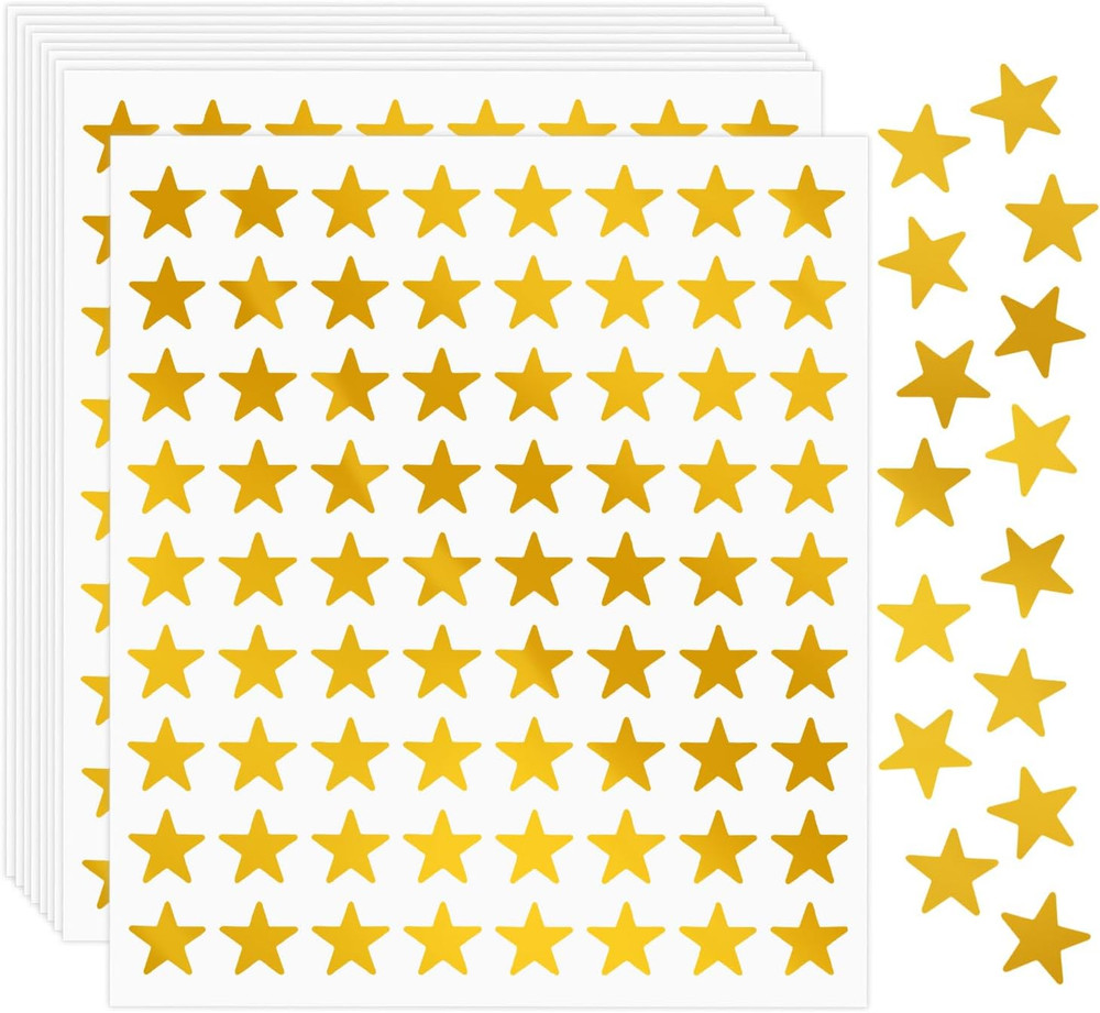 Star Stickers – 2520 PCS 0.6″ Foil Star Metallic Stickers for Kids Reward & Scho