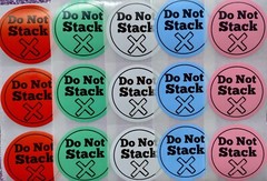 DO NOT STACK STICKERS 2″ ROUND LABELS SEALS SHIPPING SUPPLIES SCRATCH RESISTANT