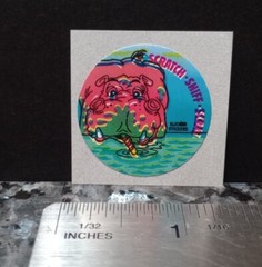 Vintage Stickers Spearmint Scratch And Sniff Sticker Pink Hippo Slicker Sticker