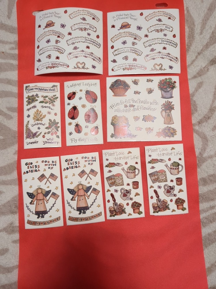 Rare Retired Lot of 9 Joy Marie Scrapbooking Stickers