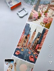 Roll of Artistic Stickers 15 City Buildings Eiffel Empire France Italy New York