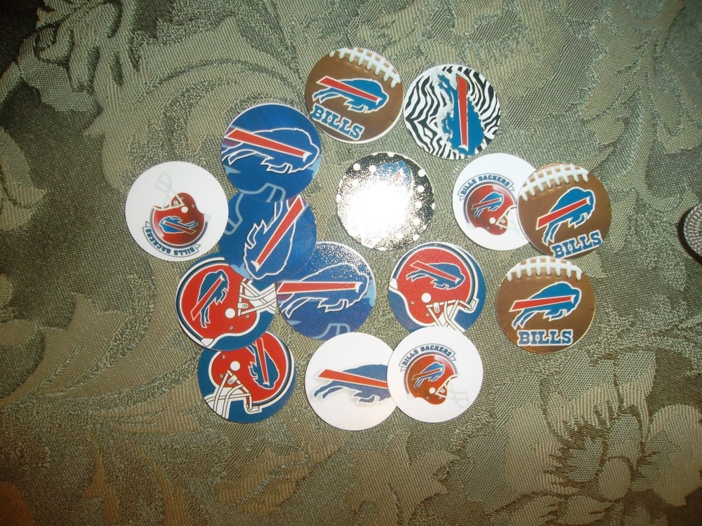 Pre Cut One Inch NFL BUFFALO BILLS FREE SHIP