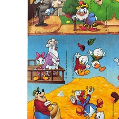 Vintage 1986 Disney Ducktales Full Sheet Graphic Stickers Bank Robbers Design