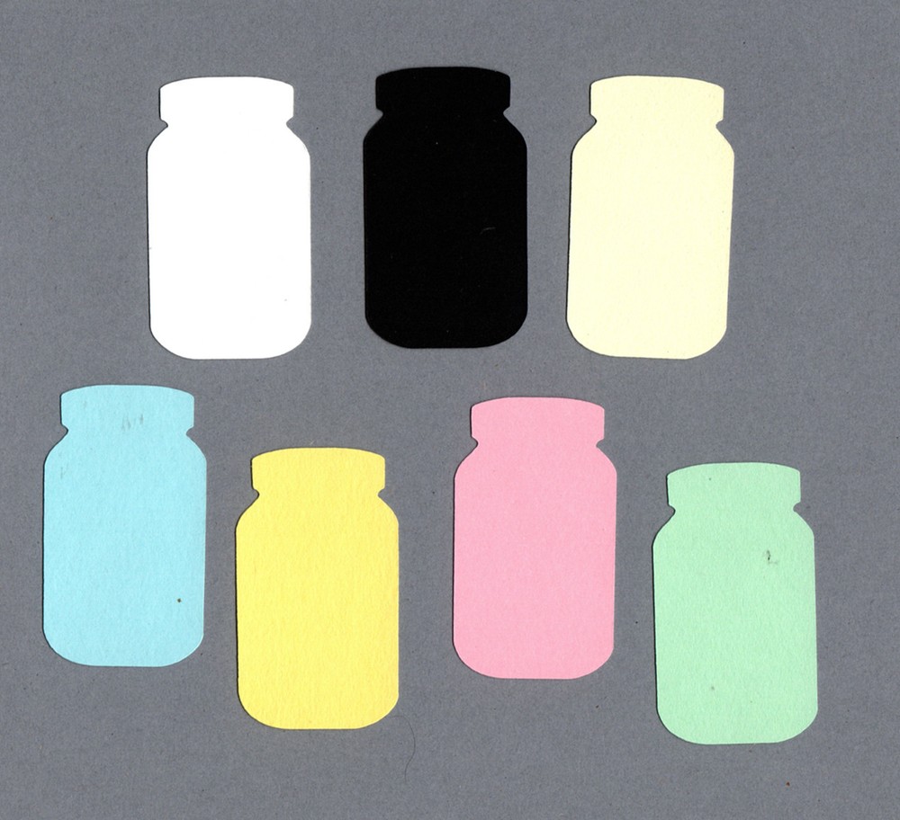 Mason Jar Die Cuts – Canning Jar Die Cuts, Jar Die Cuts -You choose Size & Color