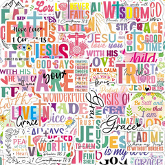 100Pcs Bible Verse Floral Stickers for Scrapbooking and Journals