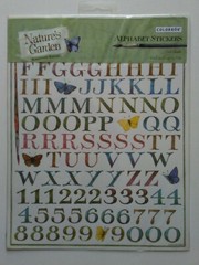 Nature’s Garden M Bastin Acid & Lignin Free  Alphabet Letters & Numbers Stickers