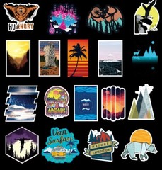 100pcs National Park Stickers, Outdoor Camping Traveling,051 EFG