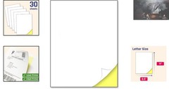 Quality White Sticker Paper – 30 Sheets, 8.5″ x 11″ for Laser & Inkjet Printing