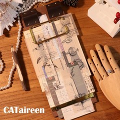 49pcs Vintage Junk Journal Mixed Textured Paper Scrapbooking Embellishments
