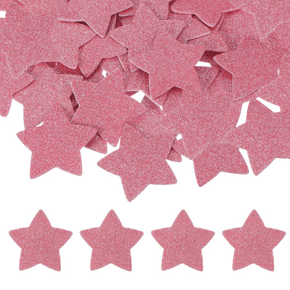 2.2″x2.2″ Star Foam Stickers, 120Pcs EVA Self Adhesive Foam Shape Sticker, Pink