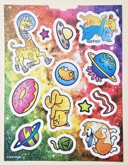 Cosmic Cats / Sticker sheet