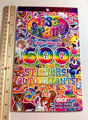 NEW! LISA FRANK STICKER PAD ~ OVER 600 Mini to Large COLORFUL STICKERS! 5 Sheets