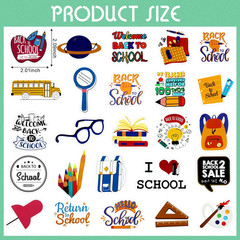 100 Pcs Back to School Stickers for Scrapbooks, Laptops, Water Bottles, DIY Craf
