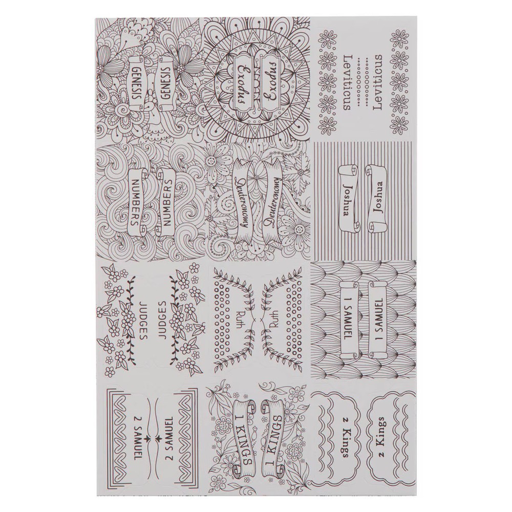 Coloring Bible Indexing Tabs for Women & Girls: Cute Self Adhesive Pre-cut