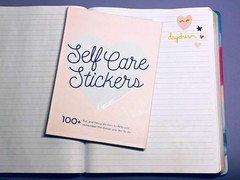 WORLD TRAVELER Self Care Sticker Book Folio Hardcover 5×7 Art Stickers
