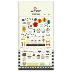 CUTE SWEET STICKERS Cupcake Dessert Food Nylon Sticker Sheet Craft Scrapbook