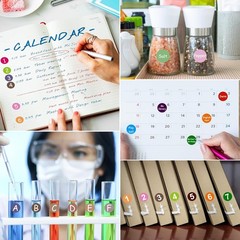 1050 Pcs Dot Stickers 3/4 Inch Colored Dot Stickers 30 Color Circle Coding Label