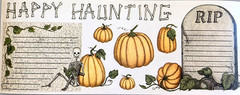 Halloween Clear Stickers 12″ Happy Haunting Journal Tumblebeasts 2003 NOS