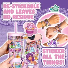 Holographic Kawaii Sticker Roll Set – 120 Restickable Fun Stickers