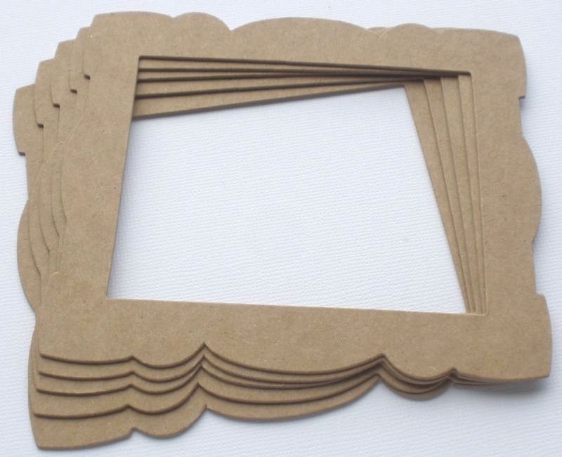 {3} *DECORATIVE FRAME* – Bare Rectangle Picture Frames Chipboard Die Cuts