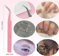 Hiar Pearls Stick On, 1792 pcs Pearl Stickers, 3/4/5/6mm Self-Adhesive Pearls fo