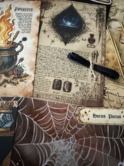 Witchy Junk Journal Kit Ephemera Pack Halloween Gothic Dark Academia 101 Pc