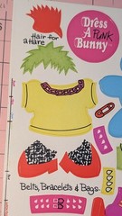 Vintage Sandylion Stickers Dress A Punk Bunny Maxi Sheet Brown Backing No Logo