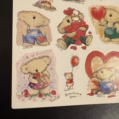 1 Sheet of Vintage AGC Heart Koala Stickers – 12 Stickers on the Sheet