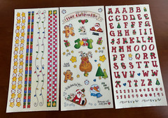 3 Vintage Sandylion CHRISTMAS Sticker Sheets~ BORDERS~Gifts~ABC’s~Santa~TOYS~New
