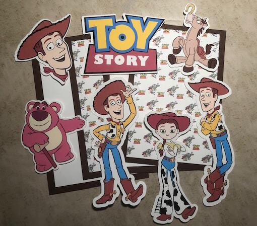 Toy Story Printed Die Cuts- 7 Die Cuts w/2 or 4 Photo Mats – Toy Story Die Cuts