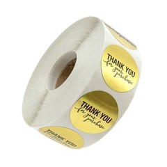 Round Thank You Labels Sticker Self-adhesive Home-made Sticky Wrapping Stickers
