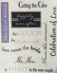 WEDDING DAY SAYINGS Stickers(20pc) MAMBI•Bride•Groom•Honeymoon •Cake•Ceremony••