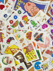 Vintage 80s Sticker Lot: Used, Restored Sticker Surprise Pack Of 15, READ